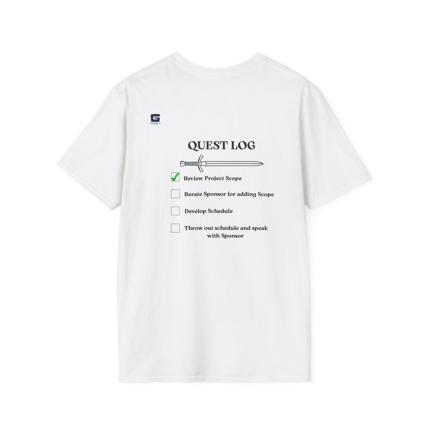 Level 99 Project Manager T-Shirt, Funny Gift for Project Managers, Gamer T-Shirt, Unique Job Humor Shirt, Quest Log Tee
